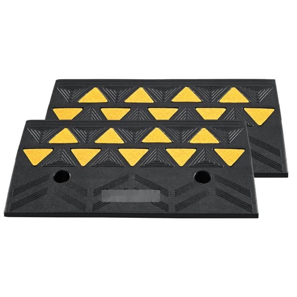 Uppfartsramp för Kantsten 2-pack, Gummikantramp, 11,5 cm Höjd, 14,76 kg Lastkapacitet