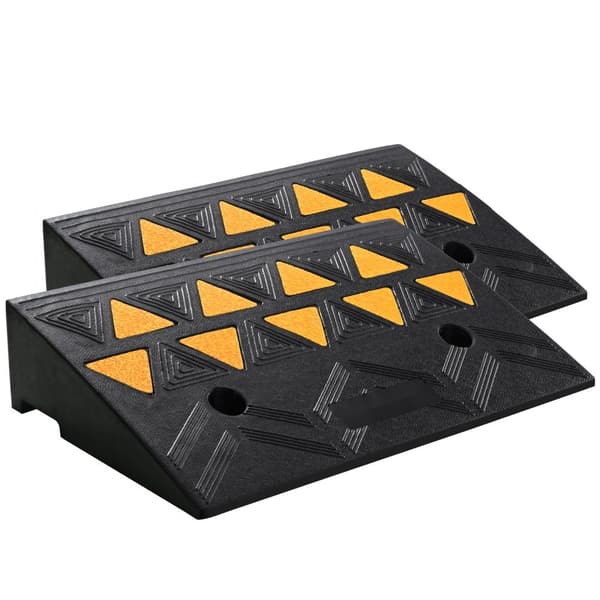 Uppfartsramp för Kantsten 2-pack, Gummikantramp, 11,5 cm Höjd, 14,76 kg Lastkapacitet