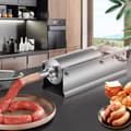 Pikkukuva 8 / 11: 3L Ruostumaton Teräs Vaakasuora Chorizo-täyttäjä, Käsikäyttöinen Makkaran Täyttäjä, Chorizo-hotdogit, Paistetu Makkara