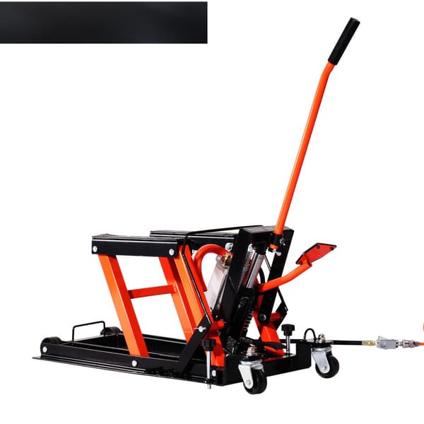 1500lbs Hydraulisk og Pneumatisk Motorcykeldonkraft, 2 Hjuls Løftestativ, Kraftfuld og Letvægts