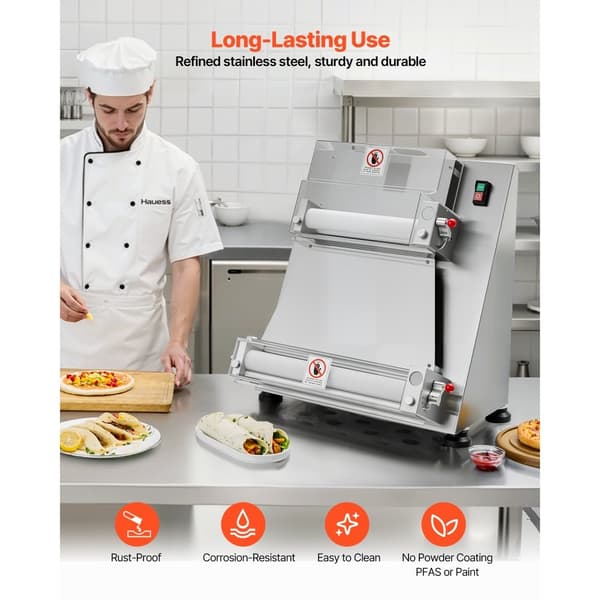 Pizzataikinanpuristin 16 tuumaa, puoliautomaattinen kaupallinen, arkkitehtuurilla varustettu