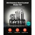 Pikkukuva 3 / 11: Cocktail-sekoitinsetti 13 osaa, Baarityökalut, Ruostumatonta Terästä, Baarimikkosetti, Hopea