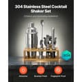 Miniatyrbillede 3 af 11: Cocktail Shaker Sæt, 10 Dele Bartender Kit, Rustfrit Stål, Sølvfarvet Barværktøj