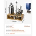 Miniatyrbillede 7 af 11: Cocktail Shaker Sæt, 10 Dele Bartender Kit, Rustfrit Stål, Sølvfarvet Barværktøj