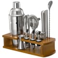 Miniatyrbillede 11 af 11: Cocktail Shaker Sæt, 18 Dele Bartender Kit, Rustfrit Stål Barværktøj, Sølvfarvet