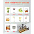 Miniatyrbillede 4 af 11: Cocktail Shaker Sæt, 13 Dele Bartender Kit, Rustfrit Stål Barværktøj, Sølv