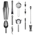 Miniatyrbillede 9 af 11: Cocktail Shaker Sæt, 13 Dele Bartender Kit, Rustfrit Stål Barværktøj, Gunmetal Farve