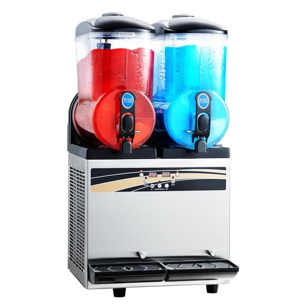 Slushmaskine Kommerciel, 15Lx2 Tank, Margarita Smoothie Frosne Drikkemaskine