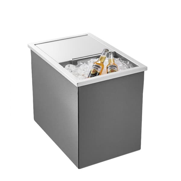 27,1L Drop-in Køleboks Iskøler, Rustfrit Stål, Mål 455x305x385mm, Isbeholder i høj kvalitet