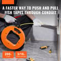 Miniatyrbillede 2 af 11: Fiskebåndstråd Kabelline-Aftrækker, 200 fod 3/16 tommer, Glasfiber, Høj Plastkasse