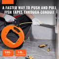 Miniatyrbillede 2 af 11: Fiskebåndstråd, Kabellineaftrækker 100 fod, 1/6 Tommer Glasfiber, Høj Kvalitet Plastikkasse