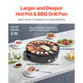 Miniatyrbild 3 av 11: Hot Pot med Grill 1800W, 2-i-1 Elektrisk, Rökfri Grill och Hot Pot, Energisnål, Snabb Uppvärmning