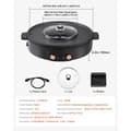 Miniatyrbild 7 av 11: Hot Pot med Grill 1800W, 2-i-1 Elektrisk, Rökfri Grill och Hot Pot, Energisnål, Snabb Uppvärmning