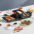 Miniatyrbillede 8 af 11: Hot Pot med Grill 2300W, 2-i-1 Elektrisk Grill, Røgfri, Aftagelig Gryde