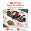 Miniatyrbillede 2 af 11: Hot Pot med Grill 2300W, 2-i-1 Elektrisk Grill, Røgfri, Aftagelig Gryde