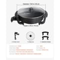 Miniatyrbillede 7 af 11: Elektrisk Varmgryde 5 L, Non-stick Shabu-shabu Model, Skillevæg og Glaslåg-Egenskaber