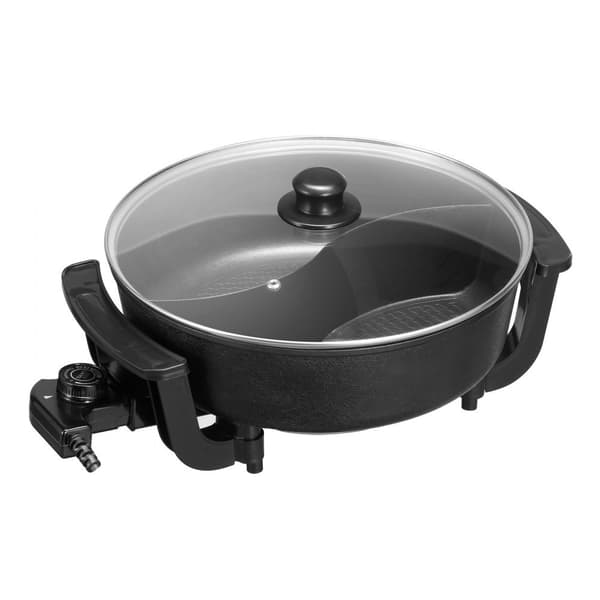 Elektrisk Varmgryde 5 L, Non-stick Shabu-shabu Model, Skillevæg og Glaslåg-Egenskaber