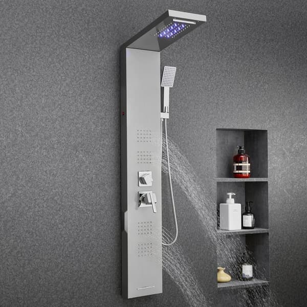 Brusepanel Tower System, Rustfrit Stålsøjle, Regnhoved med 5 Funktioner