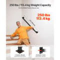 Miniatyrbillede 3 af 11: Vægmonteret Trappegelænder, 915mm Sort Jern, 113kg Belastning, Firkantet Rør