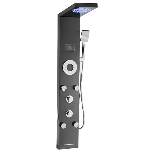 Brusepanel Tower System, Rustfrit stål søjle, Regnvands hovedmassage dyse, kvalitetsmaterialer, holdbart design