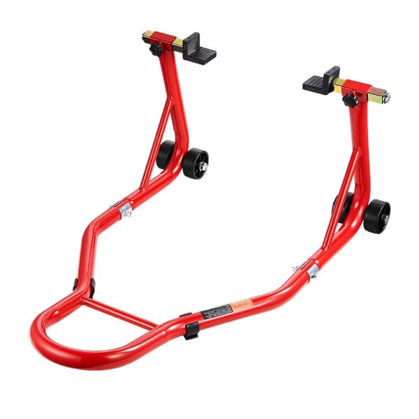 Motorcykelstander Lift 850 lbs, Bagspolelift Paddock, Svingarm, Farve Rød