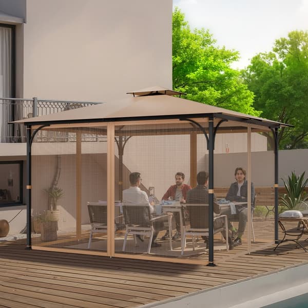 Ersättningsnät till Paviljong, 25x3,5x2,1m Uteplatsnät, Endast Nät för Utomhusanvändning