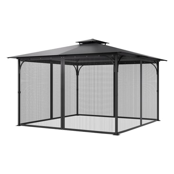 Verkkokatos Terassille 3,6x3,6x2,4 m, Pelkkä Verkko, Korkealaatuinen ja Kestävä