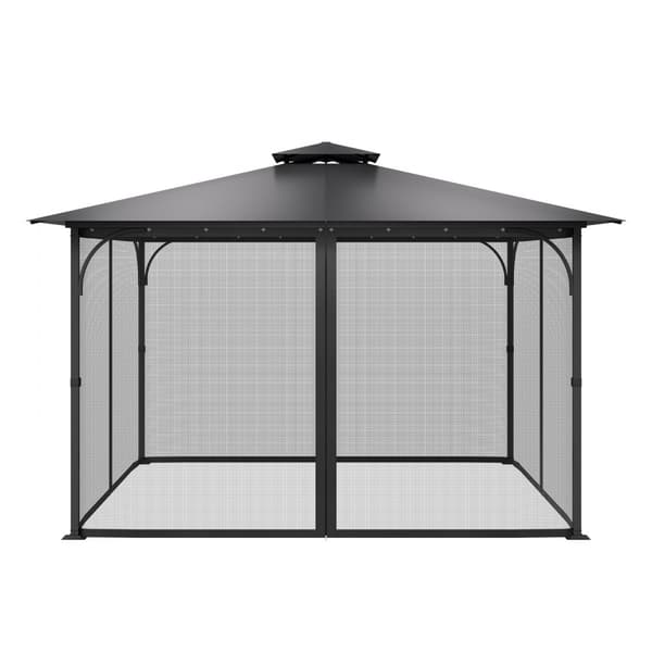 Verkkokatos Terassille 3,6x3,6x2,4 m, Pelkkä Verkko, Korkealaatuinen ja Kestävä