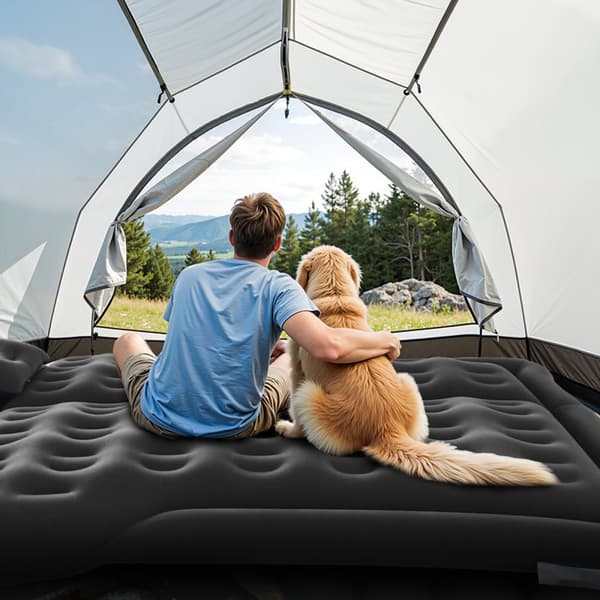 Billuftmadrass, Uppblåsbar Sovsäck, Ideal för Bil Camping, Anpassningsbar till SUV, MPV, Sedan