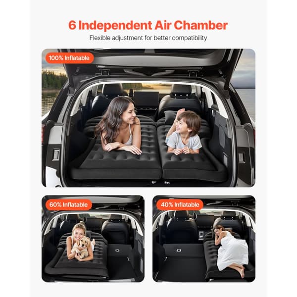 Billuftmadrass, Uppblåsbar Sovsäck, Ideal för Bil Camping, Anpassningsbar till SUV, MPV, Sedan
