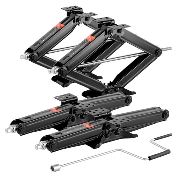 RV Saksdonkrafte 6500lbs, 23,4 tommer, RV Stabilisator Nivelleringssaksdonkrafte, Sæt med 4 stk.