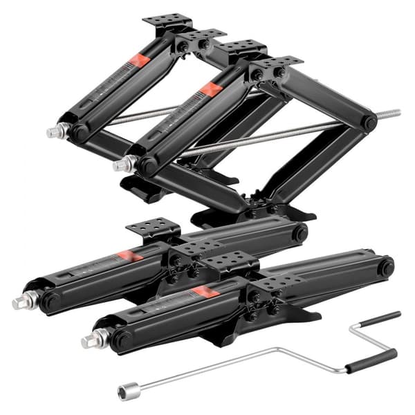 RV Saksdonkrafte 9000lbs, 23,4 Tommer Stabilisator, Nivelleringssaksesæt med 4 dele