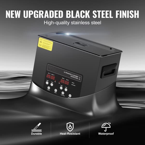 Ultra Sonic Rengøringsmaskine 6L, med Kurvvarmer og Timer, 180W Power Efficiency