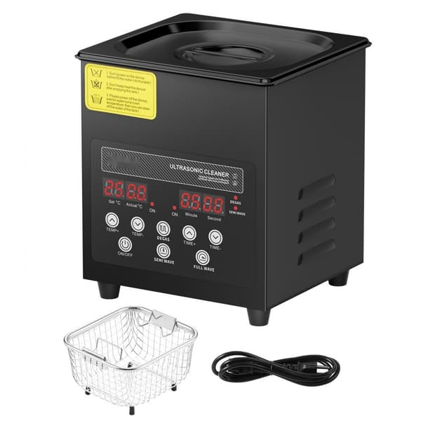 2L Ultralyd Rengøringsmaskine, Model med Kurvvarmer og Timer, 60W Effektivitet