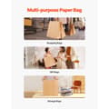 Miniatyrbillede 6 af 11: Kraftpapirposer med hanke, 100 stk., 18x7x19cm, festindkøbspose i sort farve
