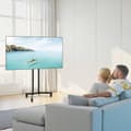 Pikkukuva 8 / 11: TV-teline pyörillä, Siirrettävä TV-kärry, Kestää jopa 40 kg, 32–65 tuuman näytöille