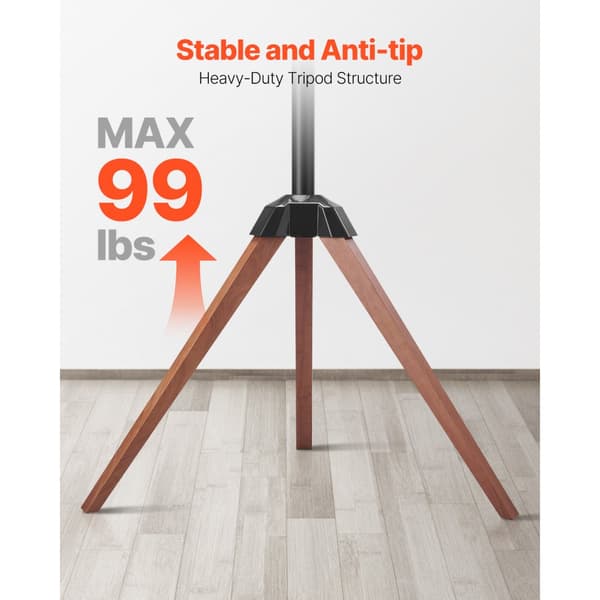 TV-Tasolle Jalustateline, Puinen, Kestää jopa 45kg, 40-65 Tuuman Näytöille