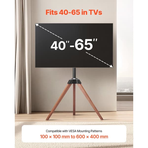 TV-Tasolle Jalustateline, Puinen, Kestää jopa 45kg, 40-65 Tuuman Näytöille