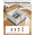 Miniatyrbillede 2 af 11: Hvalpekasse til Hunde, 91x91x46 cm Model, Dørhøjdejusterbar, Ideel til Mellemstore Hunde