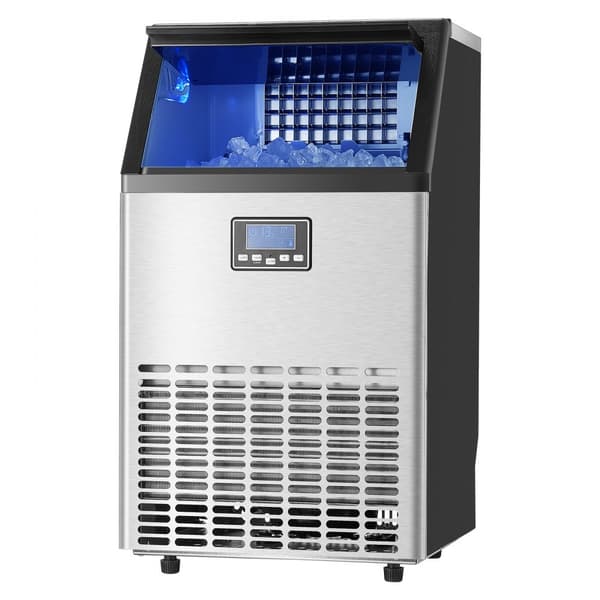 Kommerciel Ismaskine, Fritstående Skabsmaskine, 100lbs/24H, 45 Isterninger pr. cyklus