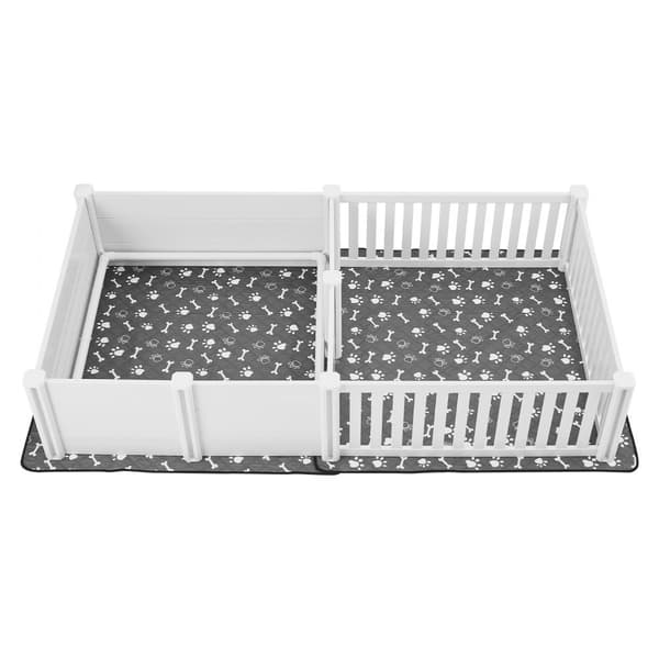 Valpningslåda för extra stora hundar, Modell 237x112x46 cm, 2 rum, robust konstruktion