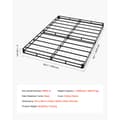 Miniatyrbillede 7 af 11: Boxmadras Queen Size, Sengestel med stof, Mål 79,1 L x 59,4 B x 4 H in