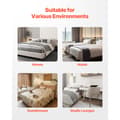 Miniatyrbillede 5 af 11: Boxmadras Queen Size, Sengestel med stof, 200,9L x 151,4B x 13H cm