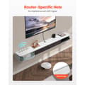 Miniatyrbild 3 av 11: Flytande TV-bänk 70 tum, Underhållningscenter, Vit med Kabelhål och Strömfunktioner