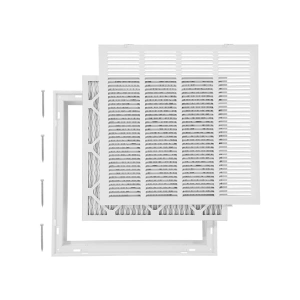 Returluftfiltergitter B20 x H20 tommer, Passer til Kanalåbning med Filter, Høj Kvalitet og Nem Installation