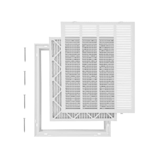 Returluftfiltergitter, Passer til Kanalåbning B20 x H25 Tommer, Inklusiv Filter