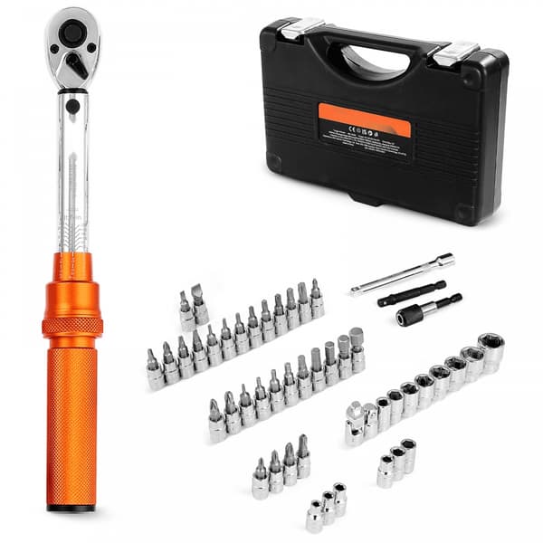 Click Momentnøglesæt 1/4 tommer, 20-240 lbf-in/2,3-27,1 Nm, Orange Farve, Præcise Målinger