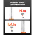 Miniatyrbillede 4 af 11: Click Momentnøglesæt 1/4 tomme, 20-200 lbf-in /2,3-22,6 Nm, Farve Orange
