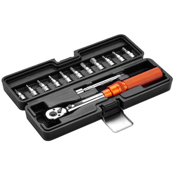 Click Momentnøglesæt 1/4 tomme, 20-200 lbf-in /2,3-22,6 Nm, Farve Orange