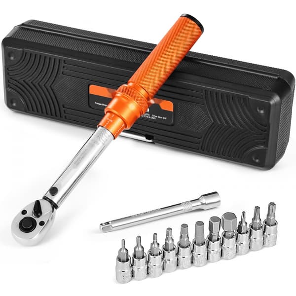 Click Momentnøglesæt 1/4 tomme, 20-200 lbf-in /2,3-22,6 Nm, Farve Orange